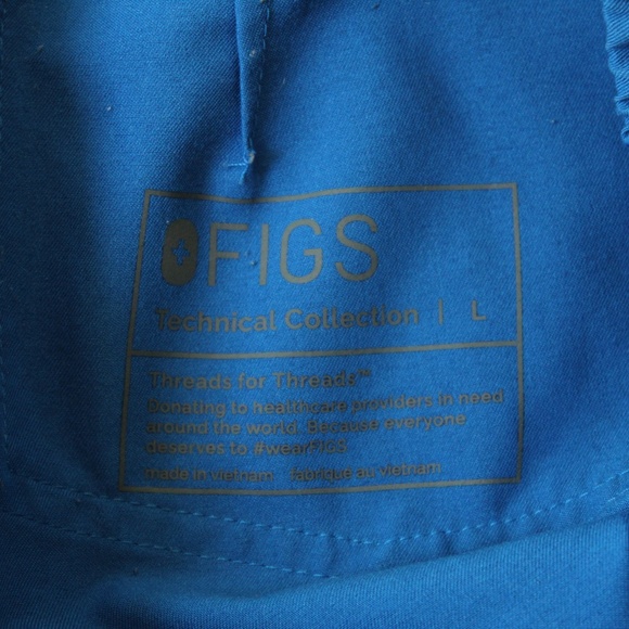 Figs Technical Collection Thread for Threads Blue Size Large L- Medical Scrubs - Picture 7 of 9